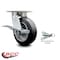Service Caster 6 Inch Kingpinless Rubber on Aluminum Wheel Caster with Brake and Swivel Lock SCC-KP30S620-RAR-SLB-BSL - alternate 2